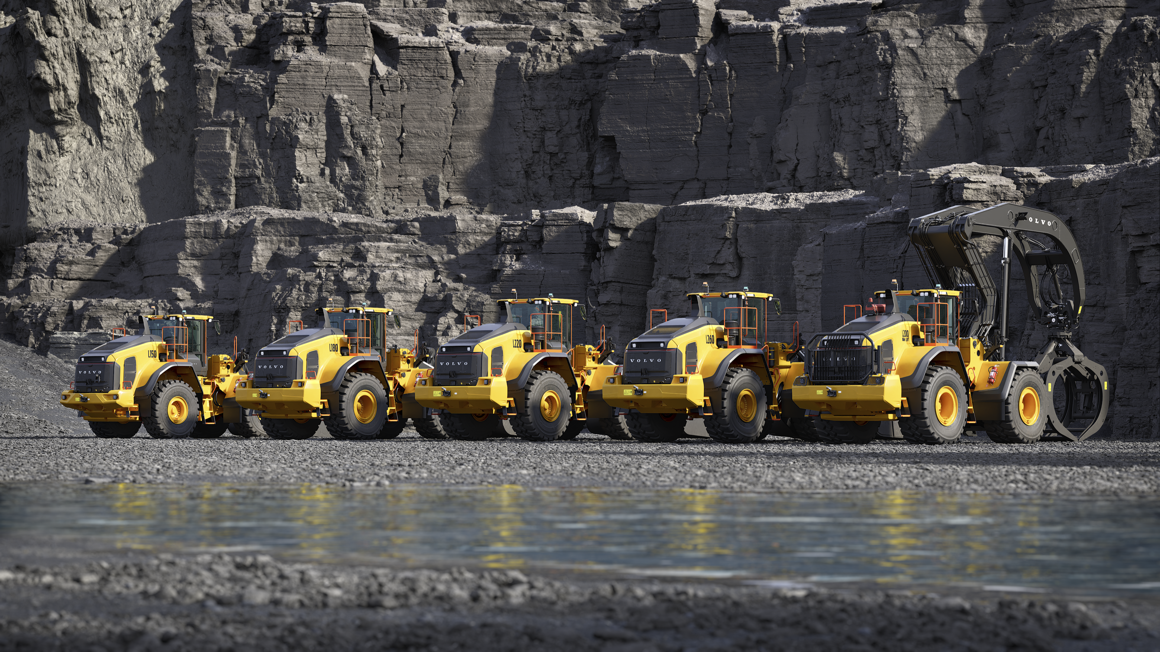 LEITRAD mit Gleitstücken für Modelle von Bobcat, Komatsu, Neuson, Volvo